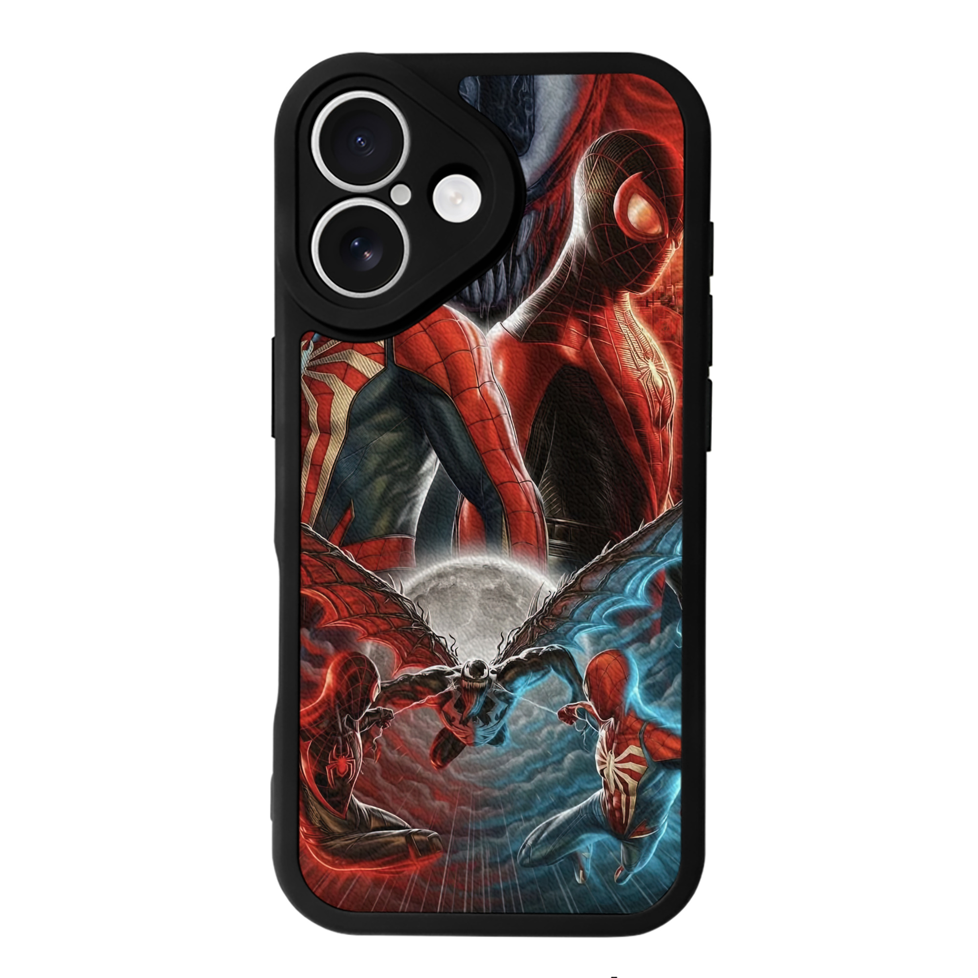 （画像用） Spider Man スパイダーマン 【iPhone 16シリーズ対応】シリコンスマホケース（レザー調） 材質：シリコン
